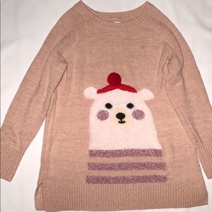 LC Lauren Conrad Graphic Crewneck Tunic Sweater